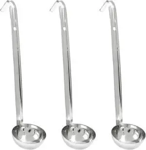 Piutouyar 3 Pcs 2 oz Soup Ladle Set with Long Hooked Handle | Stainless Steel Ladle, Kitchen Cooking Serving Ladle Accessories, For Cooking Soup Sauce Stews Piutouyar 3 Pcs 2 oz Soup Ladle Set with Long Hooked Handle | Stainless Steel Ladle, Kitchen Cooking Serving Ladle Accessories, For Cooking Soup Sauce Stews