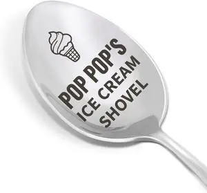 Pop Pop's Ice Cream Shovel Gift, Father's Day Gifts for Pop Pop Grandpa Papa Grandad Grandfather Birthday Christmas Gift, Best Grandpa Ever Gifts Engraved Ice Cream Spoons Stainless Steel Pop Pop's Ice Cream Shovel Gift, Father's Day Gifts for Pop Pop Grandpa Papa Grandad Grandfather Birthday Christmas Gift, Best Grandpa Ever Gifts Engraved Ice Cream Spoons Stainless Steel