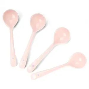 Ceramic Spoons Set of 4, Ceramic Chinese Soup Spoon, Asian Soup Spoons, White/Blue/Yellow/Pink Japanese Spoon Large for Ramen Pho Wonton Dumpling Miso, Deep Oval Hook Design (4, Pink) Ceramic Spoons Set of 4, Ceramic Chinese Soup Spoon, Asian Soup Spoons, White/Blue/Yellow/Pink Japanese Spoon Large for Ramen Pho Wonton Dumpling Miso, Deep Oval Hook Design (4, Pink)