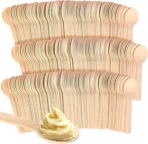 300 Pcs Mini Wooden Spoons 4 Inch - Small Disposable Tasting Spoons for Dessert, Ice Cream & Sampling - Eco-Friendly Birchwood Compostable Spoons for Parties, Weddings, Small Jars 300 Pcs Mini Wooden Spoons 4 Inch - Small Disposable Tasting Spoons for Dessert, Ice Cream & Sampling - Eco-Friendly Birchwood Compostable Spoons for Parties, Weddings, Small Jars