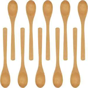 BambooMN 8" Reusable Bamboo Dinner Spoon - 10 Units BambooMN 8" Reusable Bamboo Dinner Spoon - 10 Units