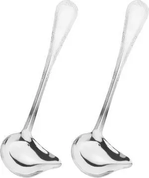 2 Pcs Gravy Spoon Ladle Small Ladle with Pouring Spout 18/10 Stainless Steel Sauce Drizzle Spoon for Spooning Gravies and Sauces, 7.8 Inches 2 Pcs Gravy Spoon Ladle Small Ladle with Pouring Spout 18/10 Stainless Steel Sauce Drizzle Spoon for Spooning Gravies and Sauces, 7.8 Inches