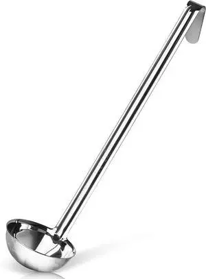 Stainless Steel Soup Ladle, 4 oz Metal Serving Spoon, Heat Resistant | Whysko Metal Ladles for Cooking and Serving Soups & Sauces, Commercial Grade for Restaurants & Catering, Dishwasher Safe Stainless Steel Soup Ladle, 4 oz Metal Serving Spoon, Heat Resistant | Whysko Metal Ladles for Cooking and Serving Soups & Sauces, Commercial Grade for Restaurants & Catering, Dishwasher Safe