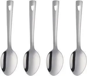 9.6inch Serving Spoons Set of 4, Stainless Steel Buffet Banquet SpoonLong Handle Serving Spoons for Catering, Kitchen Dishwasher safe (Silver) 9.6inch Serving Spoons Set of 4, Stainless Steel Buffet Banquet SpoonLong Handle Serving Spoons for Catering, Kitchen Dishwasher safe (Silver)