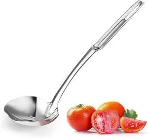 Soup Ladle Stainless Steel,12"Metal Soup Spoon with Heat-Proof Handle Comfortable Grip,Durable and Sustainable,Cooking Spoon for Kitchen Soup Ladle Stainless Steel,12"Metal Soup Spoon with Heat-Proof Handle Comfortable Grip,Durable and Sustainable,Cooking Spoon for Kitchen