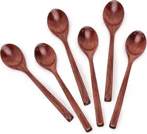 6pcs 9in Wooden Spoons, Soup Spoons Set, Long Handle Wooden Utensils | for Cooking, Tasting, Serving, Stirring and Mixing (6pcs 9in) 6pcs 9in Wooden Spoons, Soup Spoons Set, Long Handle Wooden Utensils | for Cooking, Tasting, Serving, Stirring and Mixing (6pcs 9in)