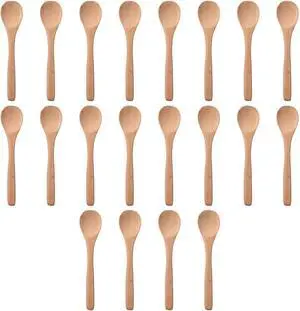 20pcs kitchen wooden spoon, natural wooden soup spoons, long handled honey coffee, milk spoons, spice seasoning spoon, tableware, honey teaspoon suitable for spices, ice cream, cakes 20pcs kitchen wooden spoon, natural wooden soup spoons, long handled honey coffee, milk spoons, spice seasoning spoon, tableware, honey teaspoon suitable for spices, ice cream, cakes