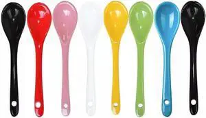 8PCS 5" Ceramic Soup Spoons Porcelain Spoons for Desserts Coffee Tea Yogurt Ice-cream Appetizers Spoon 8PCS 5" Ceramic Soup Spoons Porcelain Spoons for Desserts Coffee Tea Yogurt Ice-cream Appetizers Spoon