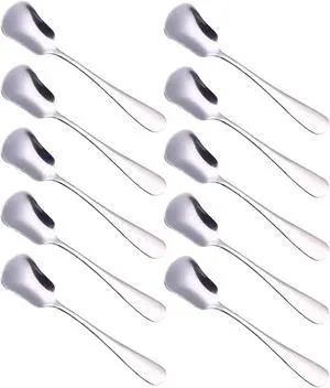 WARMBUY Small Stainless Steel Ice Cream Coffee Dessert Spoons, Set of 10 WARMBUY Small Stainless Steel Ice Cream Coffee Dessert Spoons, Set of 10