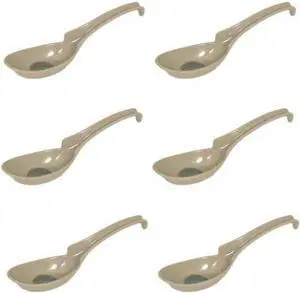 JapanBargain 2346, Set of 6 Asian Japanese Chinese Wonton Soba Rice Pho Ramen Noodle Soup Spoons Notch and Hook Ladle Style Spoon, Green JapanBargain 2346, Set of 6 Asian Japanese Chinese Wonton Soba Rice Pho Ramen Noodle Soup Spoons Notch and Hook Ladle Style Spoon, Green