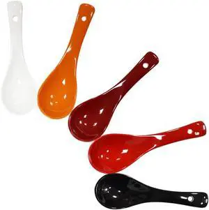 5 Colors Porcelain Soup Spoon Round-Bottom Asia Ceramic Rice Spoons Chinese Won Ton Spoons One of each color for Home Kitchen Restaurant 5 Colors Porcelain Soup Spoon Round-Bottom Asia Ceramic Rice Spoons Chinese Won Ton Spoons One of each color for Home Kitchen Restaurant