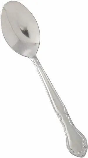 Winco 12-Piece Elegance Teaspoon Set, 18-0 Stainless Steel,Silver | Dishwasher safe, Floral embossed design, Restaurant service, Great for Tea or Coffee Service, Desserts and Table Service Winco 12-Piece Elegance Teaspoon Set, 18-0 Stainless Steel,Silver | Dishwasher safe, Floral embossed design, Restaurant service, Great for Tea or Coffee Service, Desserts and Table Service