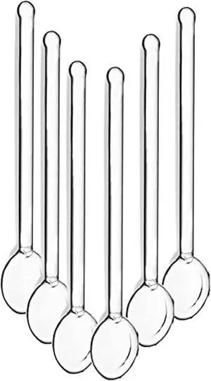 Demitasse Espresso Spoons, Mini Coffee Spoon, 4.33 Inches Glass Small Spoons for Tea, Stirring Rod Mixing Spoon, Set of 6 (clear 2) Demitasse Espresso Spoons, Mini Coffee Spoon, 4.33 Inches Glass Small Spoons for Tea, Stirring Rod Mixing Spoon, Set of 6 (clear 2)