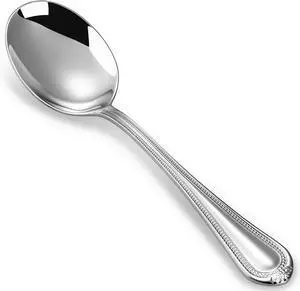 KEAWELL Pearl Edge 4-Piece 6.3-Inch Spoons (Silver, 6.3" Condiment Spoons) | 18/10 Stainless Steel Condiment Spoons; Sturdy, Comfortable Weight; Elegant Beaded Edge; Mirror Finish; Dishwasher Safe KEAWELL Pearl Edge 4-Piece 6.3-Inch Spoons (Silver, 6.3" Condiment Spoons) | 18/10 Stainless Steel Condiment Spoons; Sturdy, Comfortable Weight; Elegant Beaded Edge; Mirror Finish; Dishwasher Safe