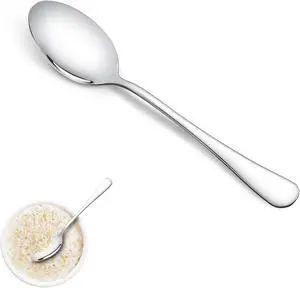 16 Pcs Dinner Spoons Set, 7.32" Tablespoons Set Spoons Silverware 304 Premium Food Grade Stainless Steel Spoons Kitchen Dessert Spoon Set Mirror Finish & Dishwasher Safe,Use for Home,Restaurant 16 Pcs Dinner Spoons Set, 7.32" Tablespoons Set Spoons Silverware 304 Premium Food Grade Stainless Steel Spoons Kitchen Dessert Spoon Set Mirror Finish & Dishwasher Safe,Use for Home,Restaurant