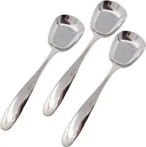 Honbay 3PCS Korean Style Thick Heavy Weight Stainless Steel Soup Spoons Honbay 3PCS Korean Style Thick Heavy Weight Stainless Steel Soup Spoons