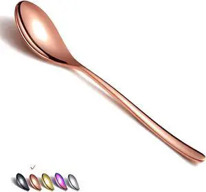 Copper Dinner Spoons 6 Piece, 8.1'' Stainless Steel Tablespoons, Soup Spoons, Dessert Spoons, Spoons Silverware for Home, Kitchen or Restauran,Dishwasher Safe Copper Dinner Spoons 6 Piece, 8.1'' Stainless Steel Tablespoons, Soup Spoons, Dessert Spoons, Spoons Silverware for Home, Kitchen or Restauran,Dishwasher Safe