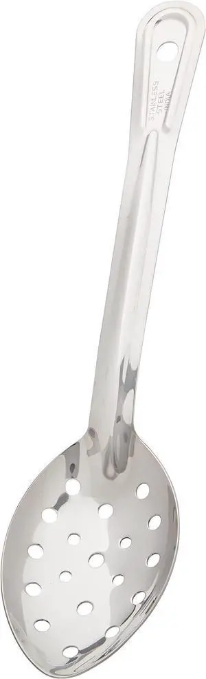 Winco 11" Stainless Steel Basting Spoon, Perforated | Dishwasher safe, Drains excess liquid from foods, Heavy-duty, Long handle for serving, Great for Cooking and Food Preparation Winco 11" Stainless Steel Basting Spoon, Perforated | Dishwasher safe, Drains excess liquid from foods, Heavy-duty, Long handle for serving, Great for Cooking and Food Preparation