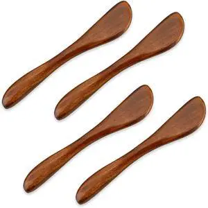 Hariendny 4Pcs Wooden Butter Knife 6 Inch Jelly Cheese Spreaders Sandwich Spreaders Condiment Knive Wooden Mini Spatulas for Kitchen Hariendny 4Pcs Wooden Butter Knife 6 Inch Jelly Cheese Spreaders Sandwich Spreaders Condiment Knive Wooden Mini Spatulas for Kitchen