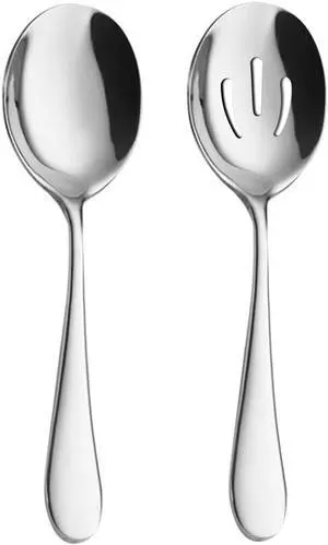 AOOSY 2 Pcs Stainless Steel Serving Utensil Set, Long Handle Serving Spoons | Slotted Spoons and Serving Spoons for Buffet, Banquet, Cooking,8.7 In,Flatware Serving Sets AOOSY 2 Pcs Stainless Steel Serving Utensil Set, Long Handle Serving Spoons | Slotted Spoons and Serving Spoons for Buffet, Banquet, Cooking,8.7 In,Flatware Serving Sets