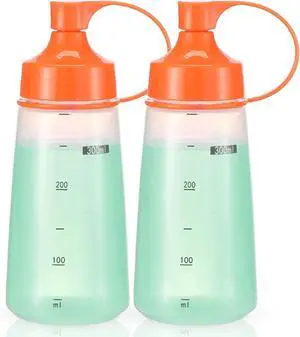 Squeeze Bottles Wide Mouth - Pack of 2 Condiment Bottle Squeeze BPA free for Chunky Sauces, Resin, Crafts, Condiment Squeeze Bottles 300 mL/10 oz. (Orange) Squeeze Bottles Wide Mouth - Pack of 2 Condiment Bottle Squeeze BPA free for Chunky Sauces, Resin, Crafts, Condiment Squeeze Bottles 300 mL/10 oz. (Orange)
