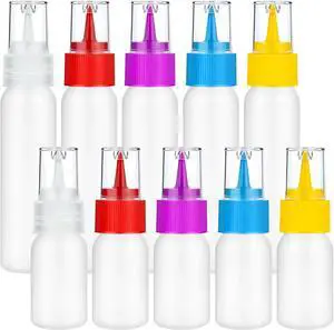 10 Pcs Squeeze Bottles 30ml & 60ml Plastic Icing Bottles for Cake, Cookie, Pastry, Frosting, Food Coloring, DIY, and Ice Cream Decoration 10 Pcs Squeeze Bottles 30ml & 60ml Plastic Icing Bottles for Cake, Cookie, Pastry, Frosting, Food Coloring, DIY, and Ice Cream Decoration