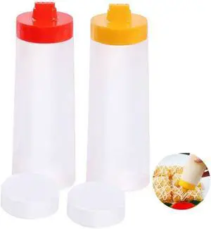 Condiment Squeeze Bottles 4 Holes Drizzle Bottle With Lid Sauce Dispenser Container For Sauces Salad Dressing Ketchup Chocolate Frosting Icing Candy Kitchen Baking,2-pack Condiment Squeeze Bottles 4 Holes Drizzle Bottle With Lid Sauce Dispenser Container For Sauces Salad Dressing Ketchup Chocolate Frosting Icing Candy Kitchen Baking,2-pack