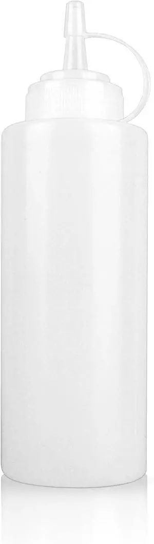 12 oz Semi-Transparent Soft Plastic Condiment Squeeze Bottle, Leak-Proof, Plastic Squirt Bottles for Sauce, Syrup, and Oil 12 oz Semi-Transparent Soft Plastic Condiment Squeeze Bottle, Leak-Proof, Plastic Squirt Bottles for Sauce, Syrup, and Oil