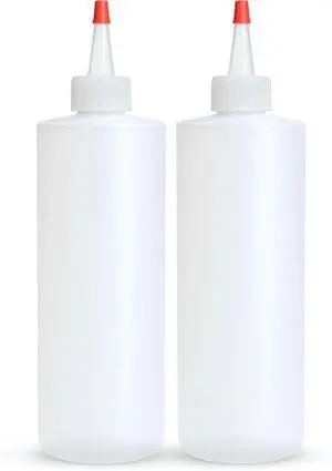 BRIGHTFROM Condiment Squeeze Bottles, 12 OZ Empty Squirt Bottle with Red Top Cap, Leak Proof - Great for Ketchup, Mustard, Syrup, Sauces, Dressing, Oil, Arts and Crafts, BPA FREE Plastic - SET of 2 BRIGHTFROM Condiment Squeeze Bottles, 12 OZ Empty Squirt Bottle with Red Top Cap, Leak Proof - Great for Ketchup, Mustard, Syrup, Sauces, Dressing, Oil, Arts and Crafts, BPA FREE Plastic - SET of 2