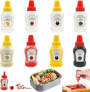 Niurewan 8 Pcs Mini Ketchup Bottles,25ml Condiment Squeeze Bottle,Plastic Portable Containers Bottle for Adults,Office,Lunchbox,Picnic,Oil,Soy Sauce,Honey,Salad Dressing Niurewan 8 Pcs Mini Ketchup Bottles,25ml Condiment Squeeze Bottle,Plastic Portable Containers Bottle for Adults,Office,Lunchbox,Picnic,Oil,Soy Sauce,Honey,Salad Dressing