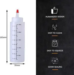 1Pc 250ml/8.80Z Squeeze Condiment Bottles, Squeeze for Sauces, Small Squeezy Measuring Bottle with Nozzle, Plastic Dispensing Bottles for BBQ Chilli Sauce Olive Oil Condiment Squeeze 1Pc 250ml/8.80Z Squeeze Condiment Bottles, Squeeze for Sauces, Small Squeezy Measuring Bottle with Nozzle, Plastic Dispensing Bottles for BBQ Chilli Sauce Olive Oil Condiment Squeeze