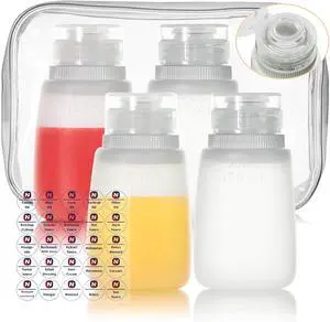 Condiment Squeeze Bottles for Ketchup Hot Sauce Liquids Oil with Caps for Condensed Milk and Mustard Salad Dressing Dispenser Silicone Bottles (Translucent, 3 oz * 4 Pack) Condiment Squeeze Bottles for Ketchup Hot Sauce Liquids Oil with Caps for Condensed Milk and Mustard Salad Dressing Dispenser Silicone Bottles (Translucent, 3 oz * 4 Pack)