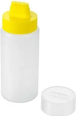 AKOAK Four-Hole Seasoning Extruded Bottle, Plastic Spray Bottle for Ketchup, Salad Dressing, Mustard Sauce (Yellow) AKOAK Four-Hole Seasoning Extruded Bottle, Plastic Spray Bottle for Ketchup, Salad Dressing, Mustard Sauce (Yellow)