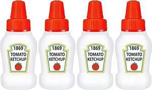 4 Pieces Mini Ketchup Bottle for Bento Box Accessories, 1 oz Condiment Squeeze Bottles Empty Plastic Salad Dressing Container Tomato Ketchup Condiments Squirt Squeezable Jar for Sauces Syrup 4 Pieces Mini Ketchup Bottle for Bento Box Accessories, 1 oz Condiment Squeeze Bottles Empty Plastic Salad Dressing Container Tomato Ketchup Condiments Squirt Squeezable Jar for Sauces Syrup