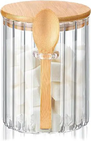 Glass Jar Sugar Container with Bamboo Spoons Lids, 16 fl.oz Sugar Bowl | Airtight Brown Sugar Jar, Coffee Bar Food Storage Canister, For Candy Salts Spice Cereal Nuts Coffee Tea Glass Jar Sugar Container with Bamboo Spoons Lids, 16 fl.oz Sugar Bowl | Airtight Brown Sugar Jar, Coffee Bar Food Storage Canister, For Candy Salts Spice Cereal Nuts Coffee Tea