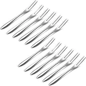12 PCS 5 Inch Crab Stainless Steel Forks,Small Cocktail Salad Dessert Forks 3 Prong Tasting Appetizer Fork Oyster Fork Portable Stainless Steel Dinnerware for Tasting Crab Escargot Party Travel 12 PCS 5 Inch Crab Stainless Steel Forks,Small Cocktail Salad Dessert Forks 3 Prong Tasting Appetizer Fork Oyster Fork Portable Stainless Steel Dinnerware for Tasting Crab Escargot Party Travel