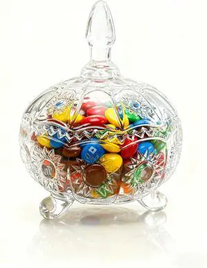 Glass Candy Dish with Lids Crystal Candy Jar Home Decorative Covered Glass Jar Wedding Buffet Jewelry Box 8 oz Cookie Jar Biscuit Containers for Snacks Office Desk Party Coffee Beans (sun) Glass Candy Dish with Lids Crystal Candy Jar Home Decorative Covered Glass Jar Wedding Buffet Jewelry Box 8 oz Cookie Jar Biscuit Containers for Snacks Office Desk Party Coffee Beans (sun)
