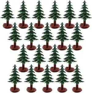 20 PCS Christmas Tree Cake Topper Evergreen Trees Pine Tree Figurines Village Christmas Trees Miniature Trees for Xmas Decor 20 PCS Christmas Tree Cake Topper Evergreen Trees Pine Tree Figurines Village Christmas Trees Miniature Trees for Xmas Decor
