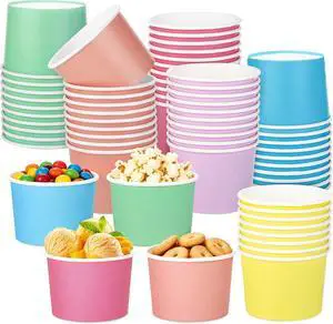 Kochorie 60 Pieces 8oz Paper Cups Disposable Ice Cream Bowls Solid Color Paper Dessert Yogurt Sundae Bowls Hot or Cold Food Containers for Birthday Baby Shower Summer Party Supplies (6 Pastel Color) Kochorie 60 Pieces 8oz Paper Cups Disposable Ice Cream Bowls Solid Color Paper Dessert Yogurt Sundae Bowls Hot or Cold Food Containers for Birthday Baby Shower Summer Party Supplies (6 Pastel Color)