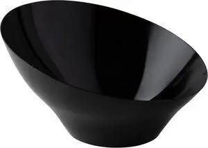 Plasticpro Disposable Angled Plastic Bowls Round Small Serving Bowls, Party Snack or Salad Bowl, Heavy Duty, Elegant Black, pack of 8 Plasticpro Disposable Angled Plastic Bowls Round Small Serving Bowls, Party Snack or Salad Bowl, Heavy Duty, Elegant Black, pack of 8