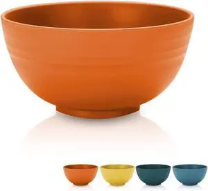 Kyraton Cereal Bowls 4 Pieces, Unbreakable And Reusable Light Weight Bowl For Rice Noodle Soup Snack Salad Fruit Dishwasher Safe, Microwave Safe BPA Free (Orange) Kyraton Cereal Bowls 4 Pieces, Unbreakable And Reusable Light Weight Bowl For Rice Noodle Soup Snack Salad Fruit Dishwasher Safe, Microwave Safe BPA Free (Orange)