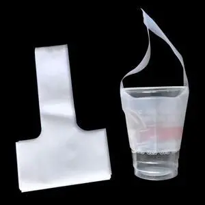 FERENLI 12.5x23cm 100 Pcs Clear Plastic Handle Drink Containers Bags | T Type Delivery Hanging Carry Take Out Beverage Coffee Milk Juice Water Hole Liquid Single Cup Storage Bags FERENLI 12.5x23cm 100 Pcs Clear Plastic Handle Drink Containers Bags | T Type Delivery Hanging Carry Take Out Beverage Coffee Milk Juice Water Hole Liquid Single Cup Storage Bags