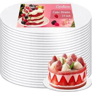 12 Inch Cake Drum, Cake Boards 12 Inch Round, 1/4" White 8in 10in 12in 14in Cake Drums Cardboard Base Board Circles for Pizza Wedding, 2 Pack 12 Inch Cake Drum, Cake Boards 12 Inch Round, 1/4" White 8in 10in 12in 14in Cake Drums Cardboard Base Board Circles for Pizza Wedding, 2 Pack