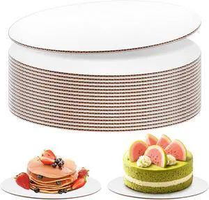 20 Pack 8 Inch Round Cake Boards, Disposable Corrugated White Cake Cardboard Food-graded Plate Tray Circles Base for Dessert DIY Crafts Display 20 Pack 8 Inch Round Cake Boards, Disposable Corrugated White Cake Cardboard Food-graded Plate Tray Circles Base for Dessert DIY Crafts Display