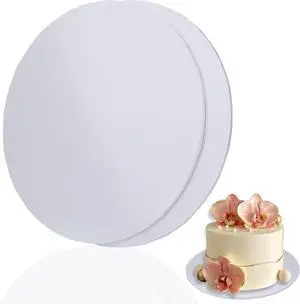 12 inch Round Cake Drum Boards, Dulinkas 1/4 Inch Thick White Corrugated Cardboard Cake Base Grease-Resistant Cake Boards for Multi-Layer Cakes, Weddings & Parties 2 Pack 12 inch Round Cake Drum Boards, Dulinkas 1/4 Inch Thick White Corrugated Cardboard Cake Base Grease-Resistant Cake Boards for Multi-Layer Cakes, Weddings & Parties 2 Pack