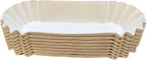 bark and lindy Paper Hot Dog Tray Heavy Weight Fluted White Paper 6" (100) bark and lindy Paper Hot Dog Tray Heavy Weight Fluted White Paper 6" (100)
