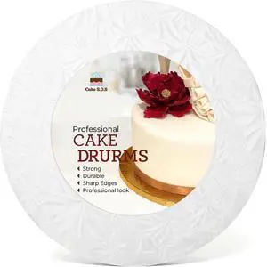 10 inch White Round Sturdy Cake Board Drums for Displaying Cakes, 1/2 inch Thick, (1-Pack) 10 inch White Round Sturdy Cake Board Drums for Displaying Cakes, 1/2 inch Thick, (1-Pack)