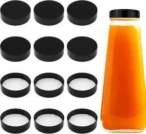 INCREWAY 12PCS Glass Juice Bottles Lids,16oz Reusable Drinking Jars Covers, Airtight Lids Suitable for Juicing, Milk, Kombucha INCREWAY 12PCS Glass Juice Bottles Lids,16oz Reusable Drinking Jars Covers, Airtight Lids Suitable for Juicing, Milk, Kombucha