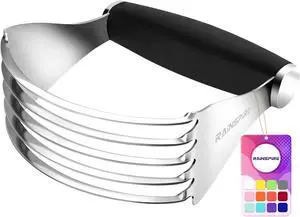 Large Pastry Cutter For Baking Durable Pastry Blender Dough Cutter Black | Not Bend Sturdy Blades Dishwasher Safe Heavy Duty Dough Mixer Butter Cutter for Mixing Pie Crusts Biscuit Scone Egg Potato Large Pastry Cutter For Baking Durable Pastry Blender Dough Cutter Black | Not Bend Sturdy Blades Dishwasher Safe Heavy Duty Dough Mixer Butter Cutter for Mixing Pie Crusts Biscuit Scone Egg Potato