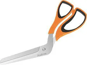 Asdirne Pizza Scissors, Pizza Cutter with Food Grade Sharp Stainless Steel Blade and Soft Handle, Multifunctional Kitchen Scissors, 27 cm, Black/Orange Asdirne Pizza Scissors, Pizza Cutter with Food Grade Sharp Stainless Steel Blade and Soft Handle, Multifunctional Kitchen Scissors, 27 cm, Black/Orange